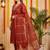 women ethnic motifs embroidered regular kurta with trousers & with dupatta