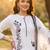 women ethnic motifs embroidered regular thread work cotton kurta with trousers & with dupatta