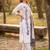 women ethnic motifs embroidered regular thread work cotton kurta with trousers & with dupatta