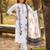 women ethnic motifs embroidered regular thread work cotton kurta with trousers & with dupatta