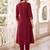 women ethnic motifs embroidered regular kurta with trousers
