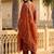 women ethnic motifs embroidered regular thread work liva kurta with trousers & with dupatta