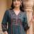 women ethnic motifs printed regular cotton kurta with trousers