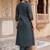 women ethnic motifs printed regular cotton kurta with trousers