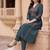 women ethnic motifs printed regular cotton kurta with trousers