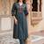 women ethnic motifs printed regular cotton kurta with trousers