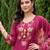 women floral embroidered regular thread work kurta with trousers & with dupatta