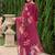women floral embroidered regular thread work kurta with trousers & with dupatta