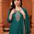 women ethnic embroidered regular thread work kurta with trousers & with dupatta