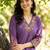 women floral embroidered regular thread work kurta with trousers