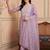 women regular thread work kurta with trousers & with dupatta