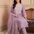 women regular thread work kurta with trousers & with dupatta