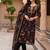 women floral printed regular cotton kurta with trousers & with dupatta