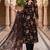 women floral printed regular cotton kurta with trousers & with dupatta