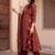 women ethnic motifs printed regular cotton kurta with trousers & with dupatta