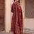 women ethnic motifs printed regular cotton kurta with trousers & with dupatta