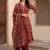 women ethnic motifs printed regular cotton kurta with trousers & with dupatta