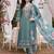 women floral embroidered regular thread work kurta with trousers & with dupatta