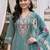 women floral embroidered regular thread work kurta with trousers & with dupatta