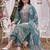 women floral embroidered regular thread work kurta with trousers & with dupatta