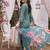 women floral embroidered regular thread work kurta with trousers & with dupatta