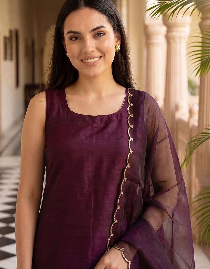 women regular kurta with sharara & with dupatta