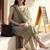 women ethnic motifs printed regular cotton kurta with trousers & with dupatta