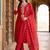 women ethnic motifs embroidered regular liva kurta with trousers & with dupatta