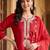women ethnic motifs embroidered regular liva kurta with trousers & with dupatta