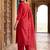 women ethnic motifs embroidered regular liva kurta with trousers & with dupatta