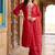 women ethnic motifs embroidered regular liva kurta with trousers & with dupatta