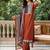 women printed regular liva kurta with trousers & with dupatta