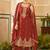 women ethnic motifs embroidered regular kurta with trousers & with dupatta