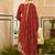 women ethnic motifs embroidered regular kurta with trousers & with dupatta