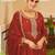 women ethnic motifs embroidered regular kurta with trousers & with dupatta