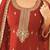 women ethnic motifs embroidered regular kurta with trousers & with dupatta