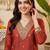 women ethnic motifs embroidered regular kurta with trousers & with dupatta