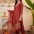 women ethnic motifs embroidered regular kurta with trousers & with dupatta
