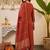women ethnic motifs embroidered regular kurta with trousers & with dupatta