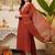 women ethnic motifs embroidered regular kurta with trousers & with dupatta