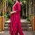 women ethnic motifs embroidered regular thread work liva kurta with trousers & with dupatta