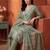 women floral embroidered regular thread work kurta with trousers & with dupatta