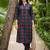 women printed regular cotton kurta with trousers