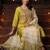 women ethnic motifs embroidered regular thread work liva kurta with trousers & with dupatta