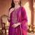 women ethnic motifs regular sequinned kurta with trousers & with dupatta