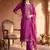 women ethnic motifs regular sequinned kurta with trousers & with dupatta
