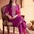 women ethnic motifs regular sequinned kurta with trousers & with dupatta