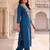 women ethnic motifs embroidered regular thread work kurta with trousers