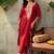 women ethnic motifs embroidered regular thread work liva kurta with trousers