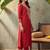 women ethnic motifs embroidered regular thread work liva kurta with trousers